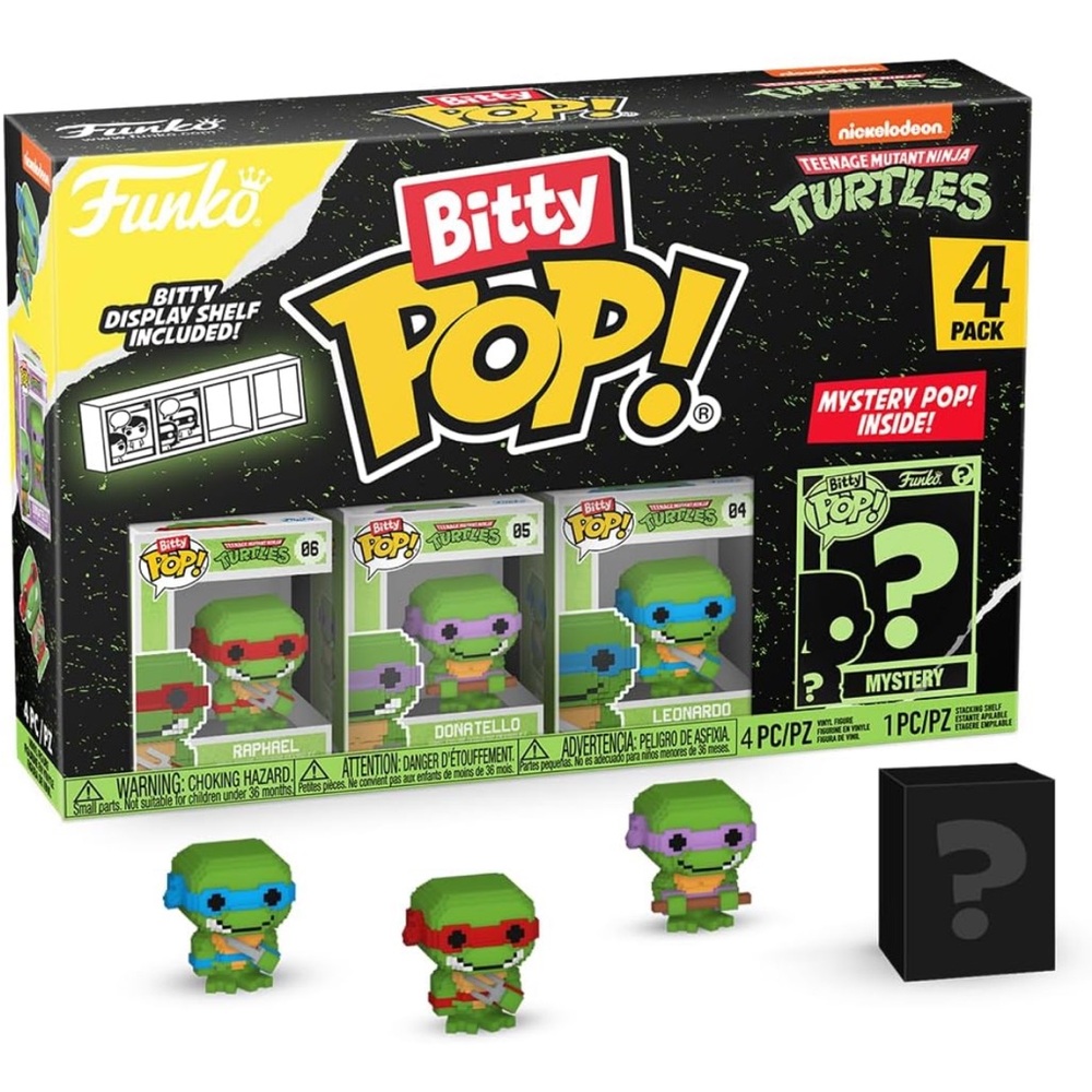 Funko Bitty Pop! Teenage Mutant Ninja Turtles 4 Pack with mystery Pop